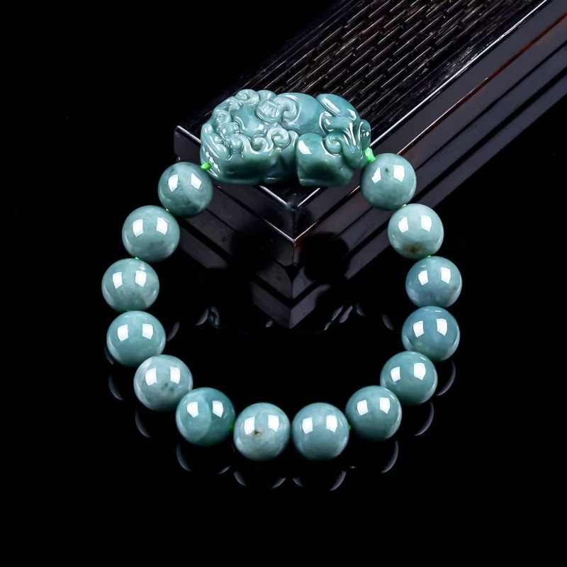 Beading - Pulsera de cuentas redondas de jadeíta