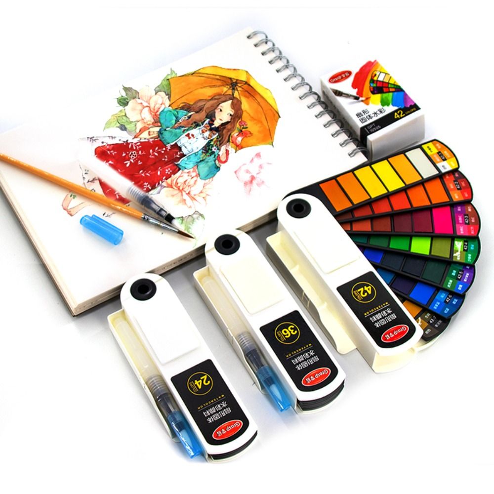 Set de Pintura Acuarela Plegab - Watercolor Paint Set Solid Pigment reseña y precio