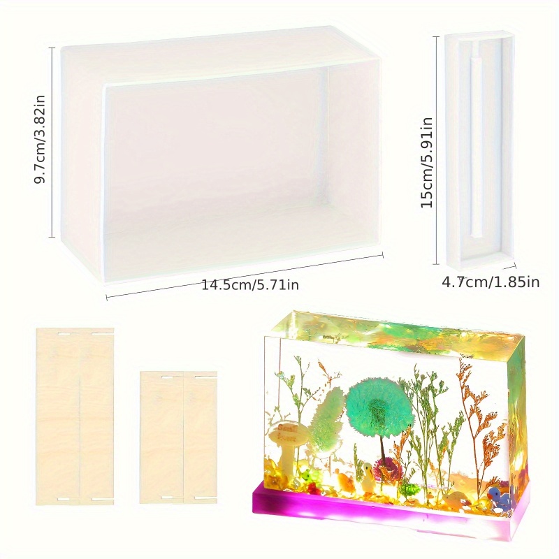 Juego de 6 moldes rectangulare - Silicone Epoxy Resin Molds Set reseña y precio