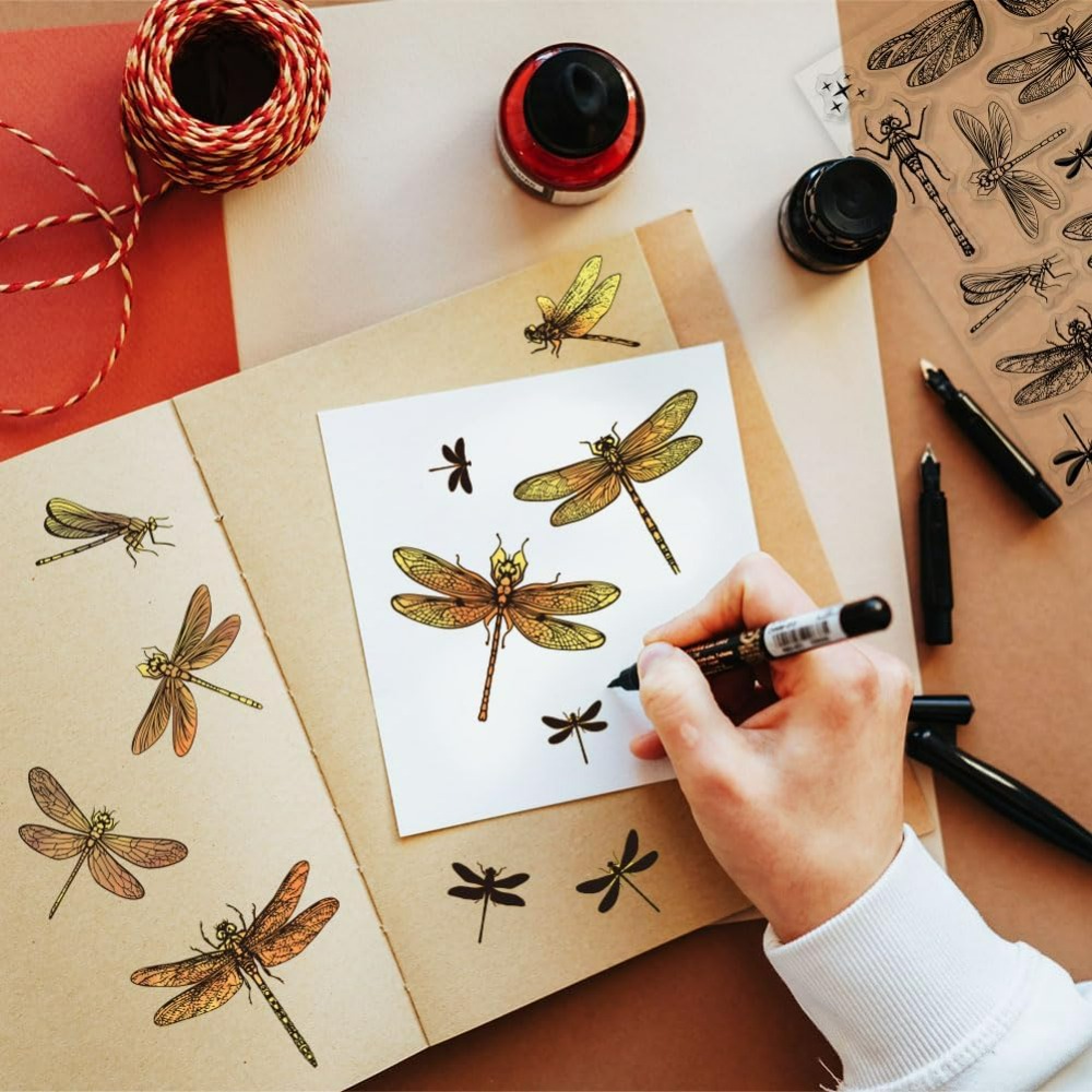Sellos transparentes de libélu - Clear Silicone Stamps For Card Making reseña y precio