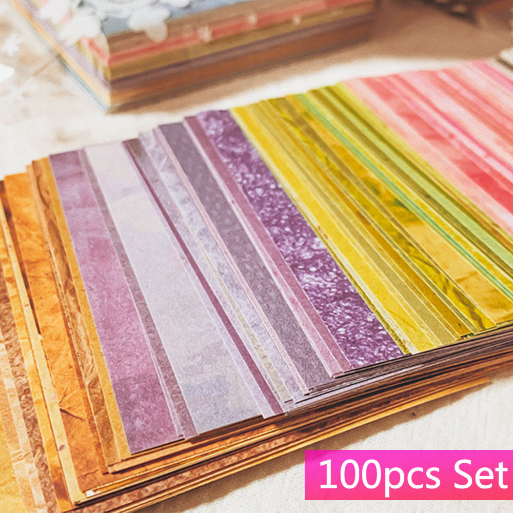 100 Uds. Fondo de textura colo - Vintage Junk Journal Scrapbooking Paper reseña y precio