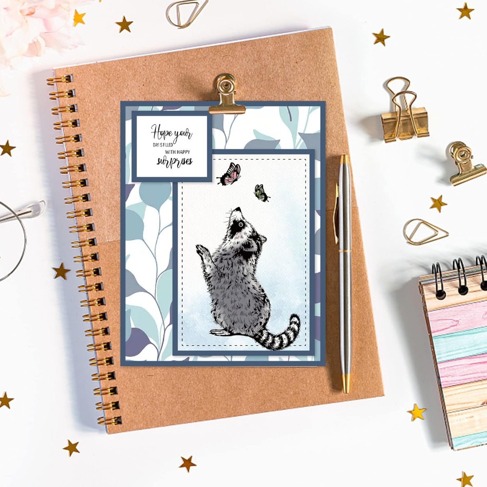 Mapaches realistas para hacer  - Clear Silicone Stamps For Card Making reseña y precio