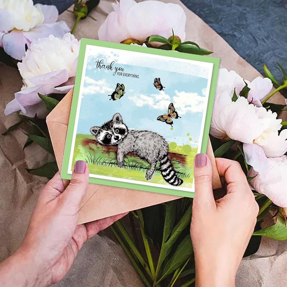 Mapaches realistas para hacer  - Clear Silicone Stamps For Card Making reseña y precio