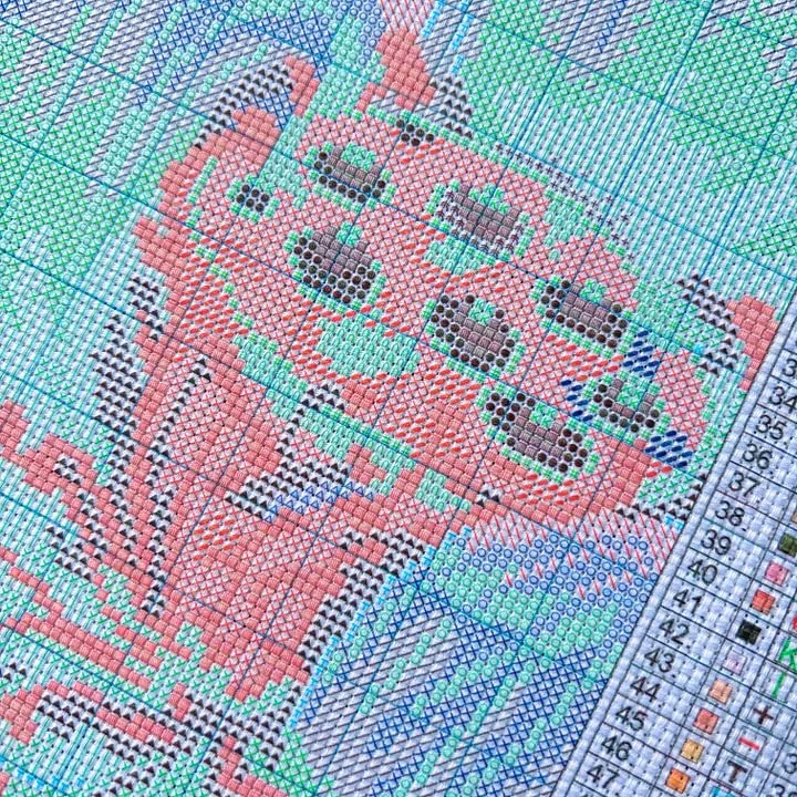 [ZZ8680-Gavián Azul] |   Kit d - Cross Stitch Stamped Kits Beginners reseña y precio